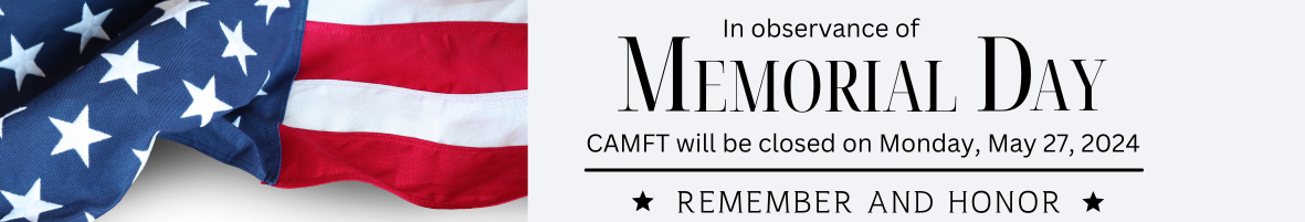 Memorial Day CAMFT Office Closed