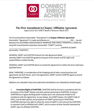 Chapter Affiliation Agreement Clean Copy