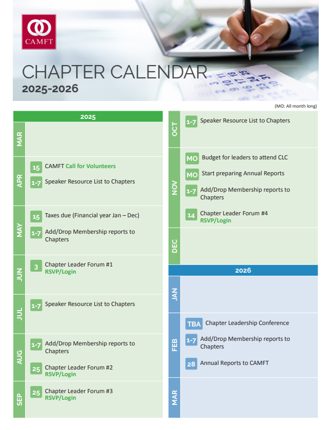 Chapter-Calendar-March