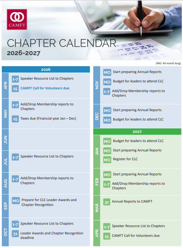 April 2026 E-News Calendar