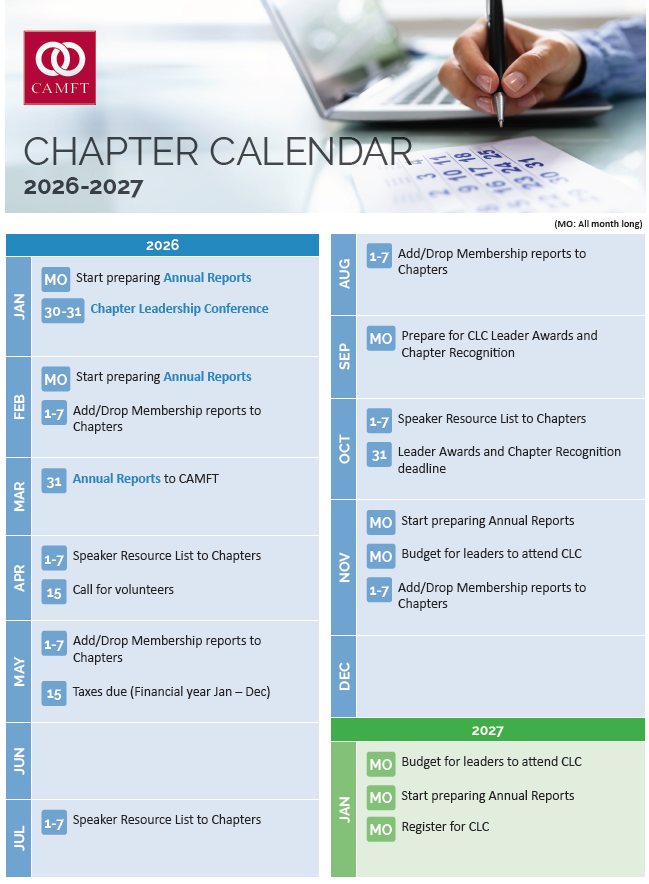 December 2025 Chapter E-news Calendar