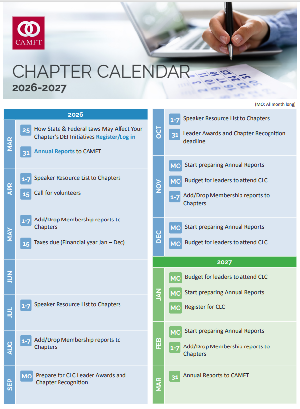 March 2026 E-News Calendar