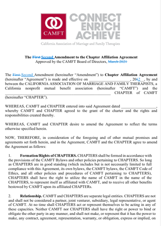 Redline 2nd Amendment Chapter Agreement