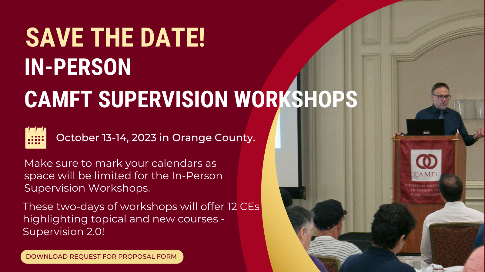 Certified Supervisor Workshops. Save-the-Date
