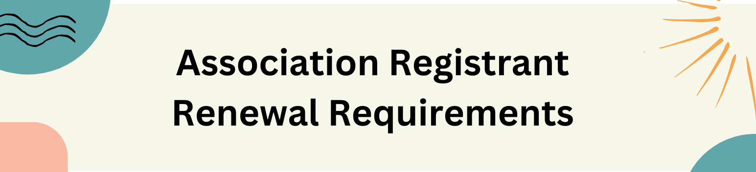 Associate Registrant Renewal Requirements