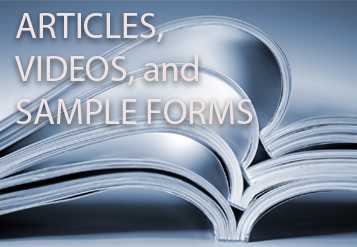 articles, videos, sample forms